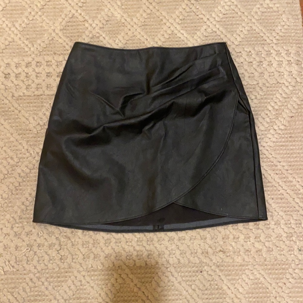 Abercrombie faux leather mini skirt